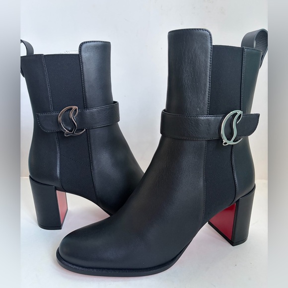 Christian Louboutin Leather 70 Chelsea Booties - Picture 3 of 16
